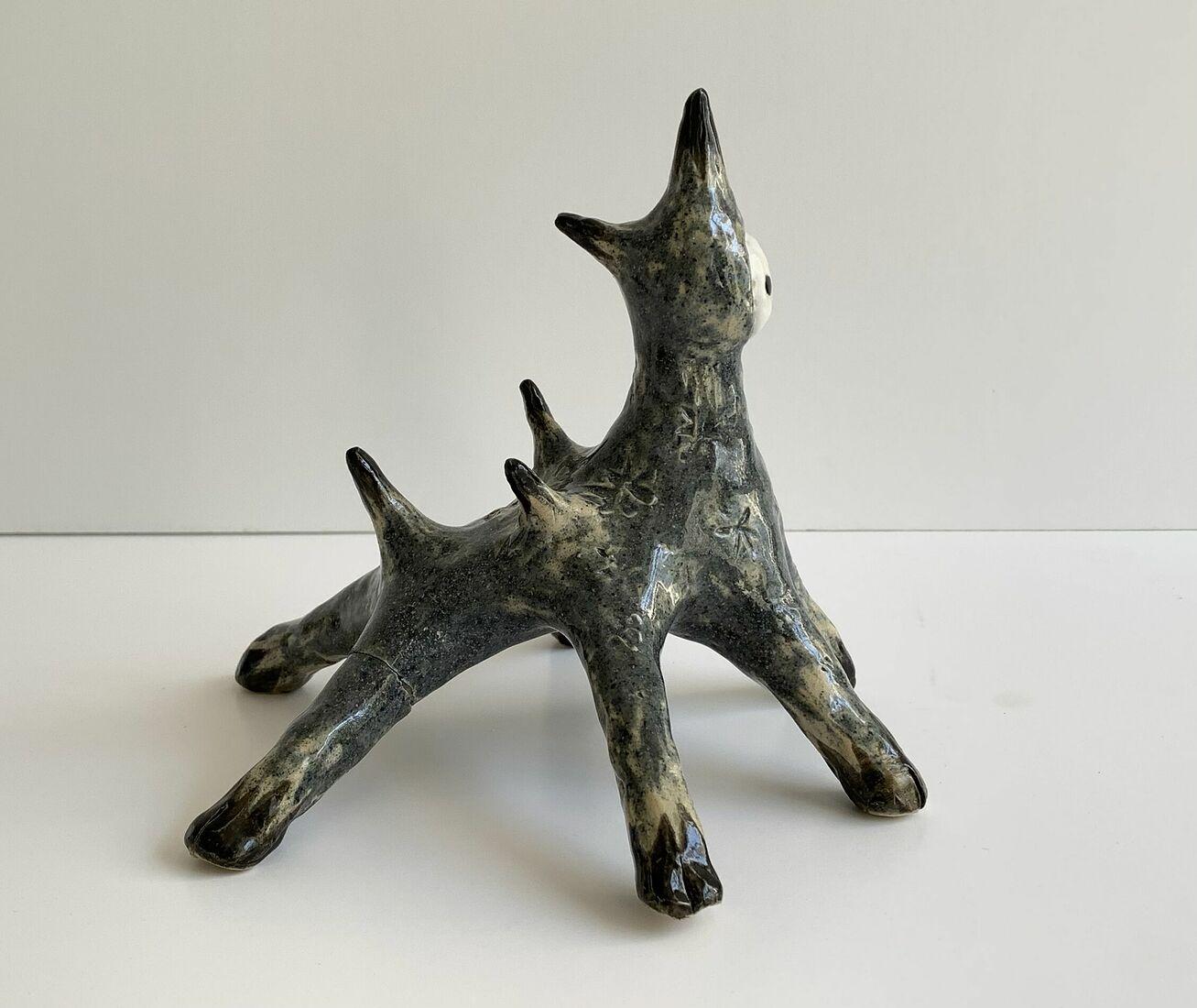 clay, glazes   17,5*19,5*19 cm  2022   Sold