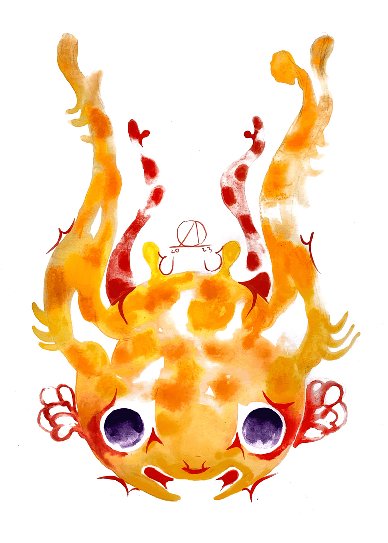 acrylic on paper 21*29 cm 2024 for Sale