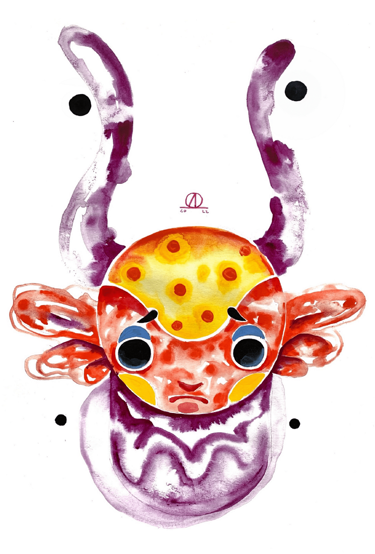 acrylic on paper 29*42 cm 2023 Sold