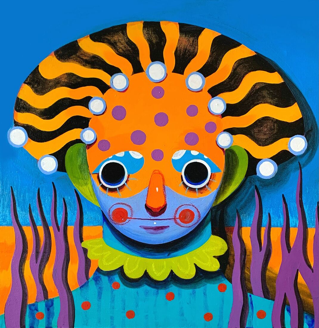 acrylic on canvas, varnish 40*40 cm 2021 Sold