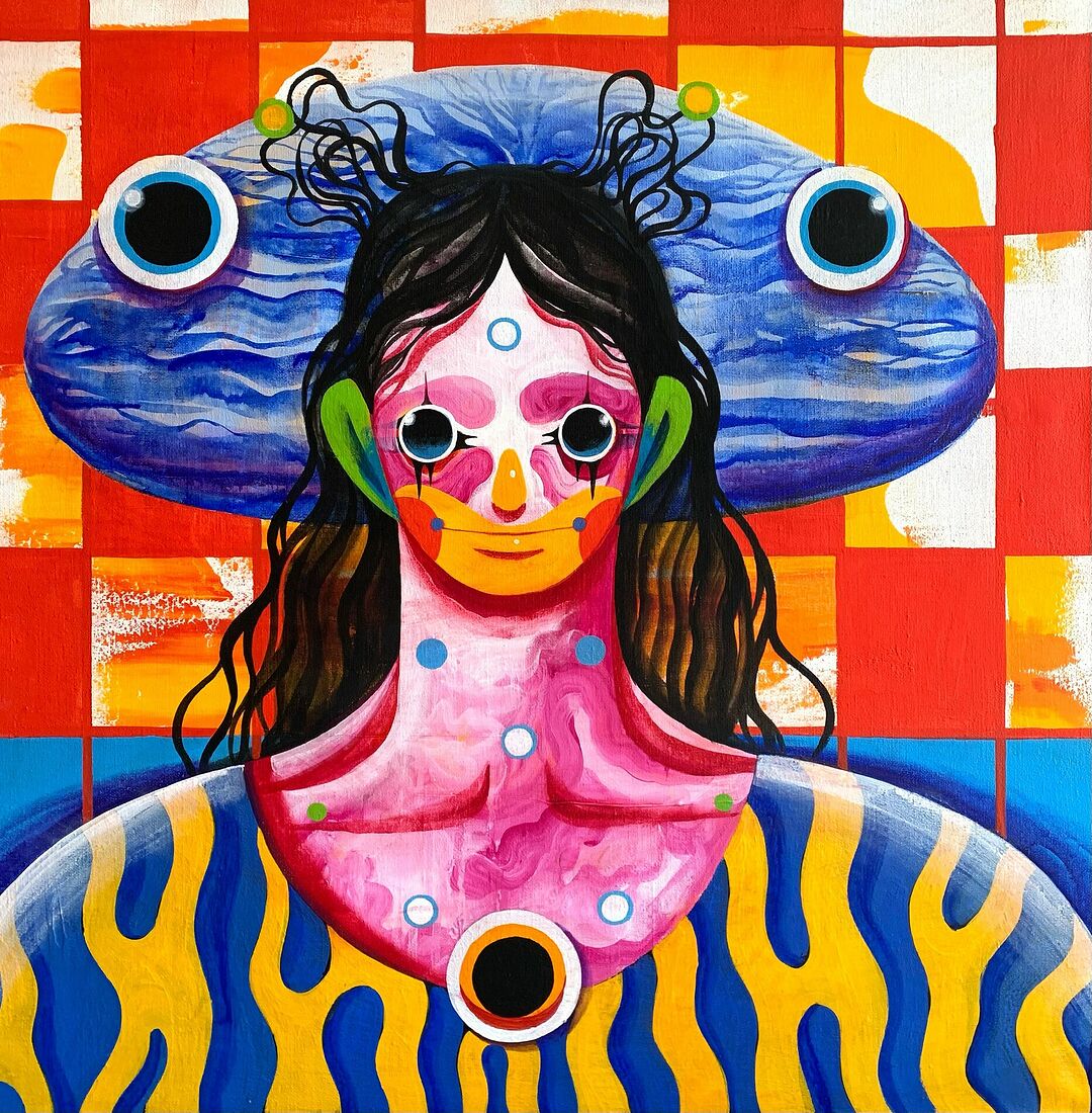 acrylic on canvas, varnish 60*60 cm 2021 Sold