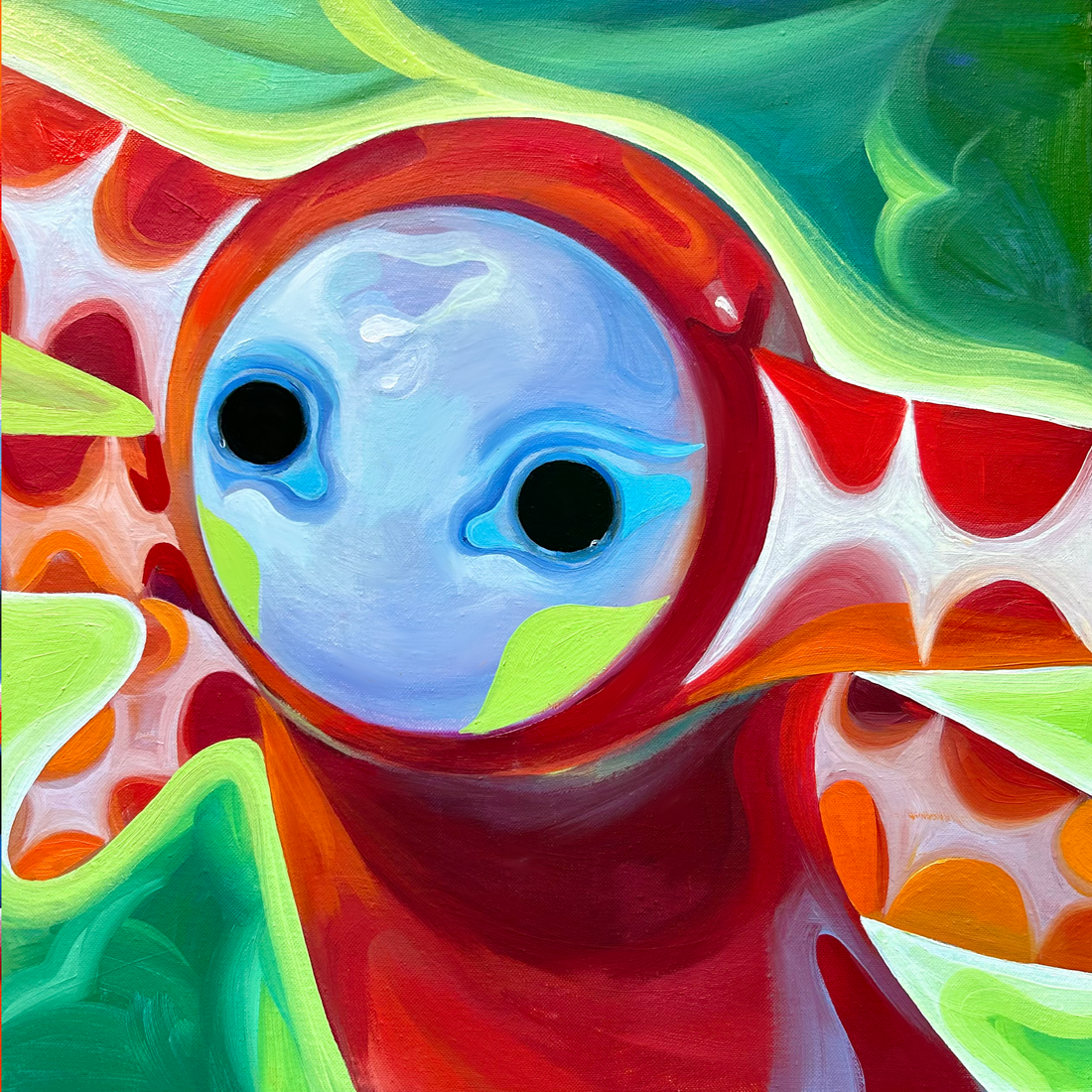 oil on canvas 40*40 cm 2024 For Sale