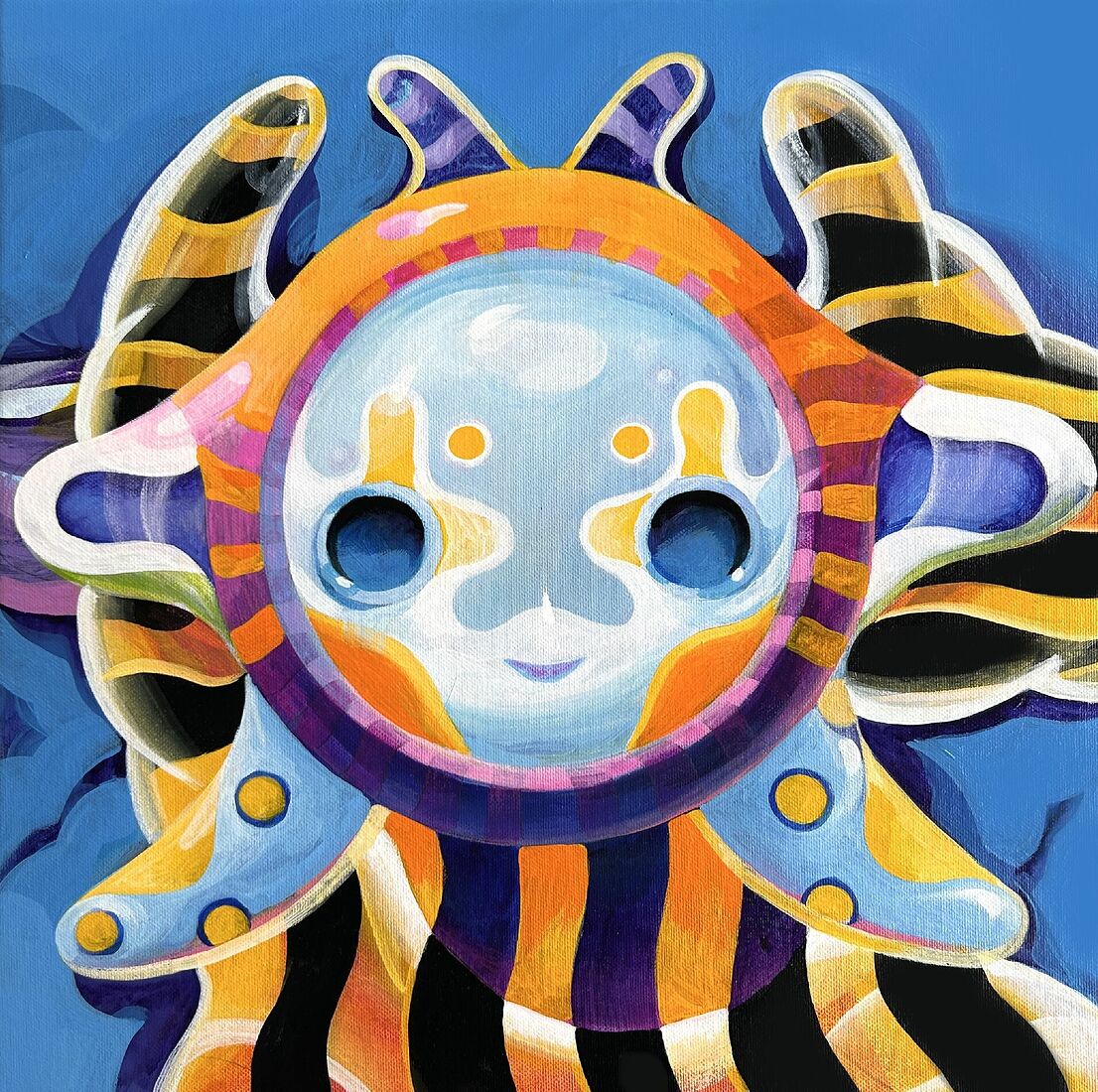 acrylic on canvas, 40*40 cm 2025 For Sale